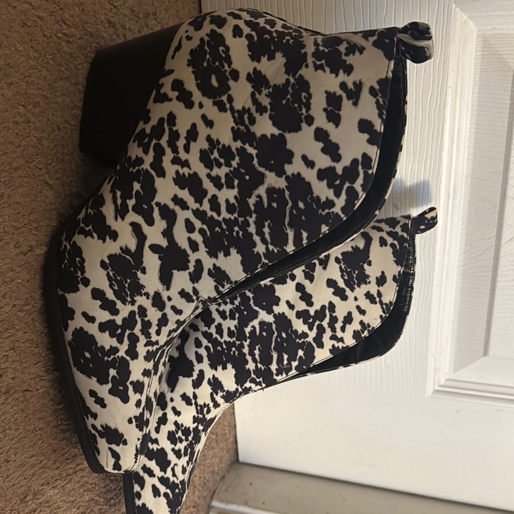 Cow print Ankle Booties